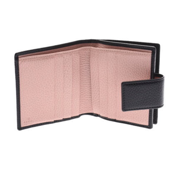 GUCCI Bow Wallet Black Leather Bifold - Picture 9 of 12